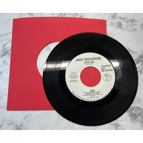 Cher Rescue Me / Dixie Girl 45 Pop WLP Promo Stereo 1974 MCA 40375 - Picture 4 of 4
